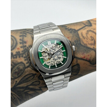 Custom Seiko Mod • Green Skeleton Nautilus • 40mm